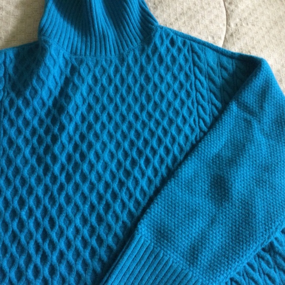 Ann Taylor azure turtleneck sweater. Size L, pristine condition. - Picture 2 of 5